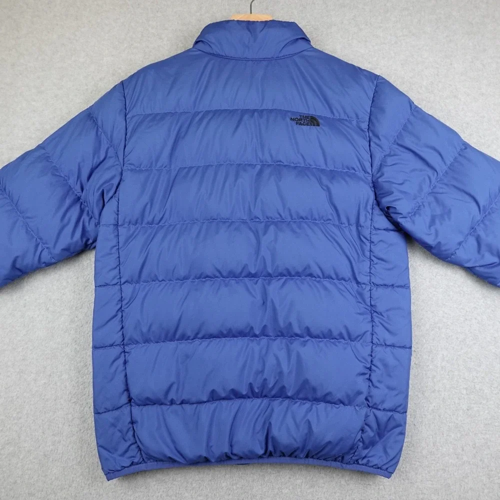 The North Face Puffer Jacket Boys XL Blue 550 Down Full Zip Outdoor Hike
